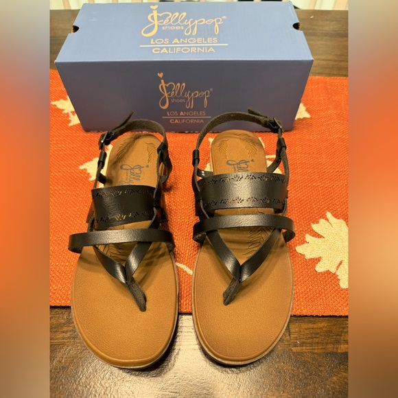 New Jellypop Vegan Leather Flat Sandals Size 8 - Picture 5 of 5
